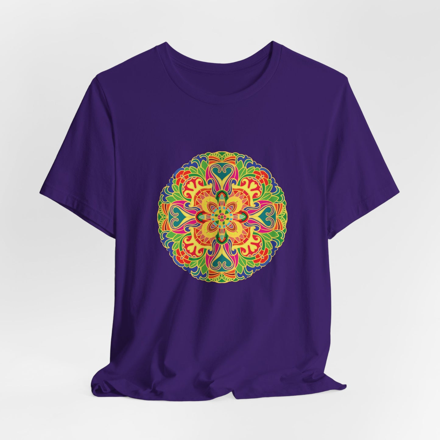 Colorful Mandala T-Shirt | Vibrant Bohemian Art | Meditation & Yoga Tee
