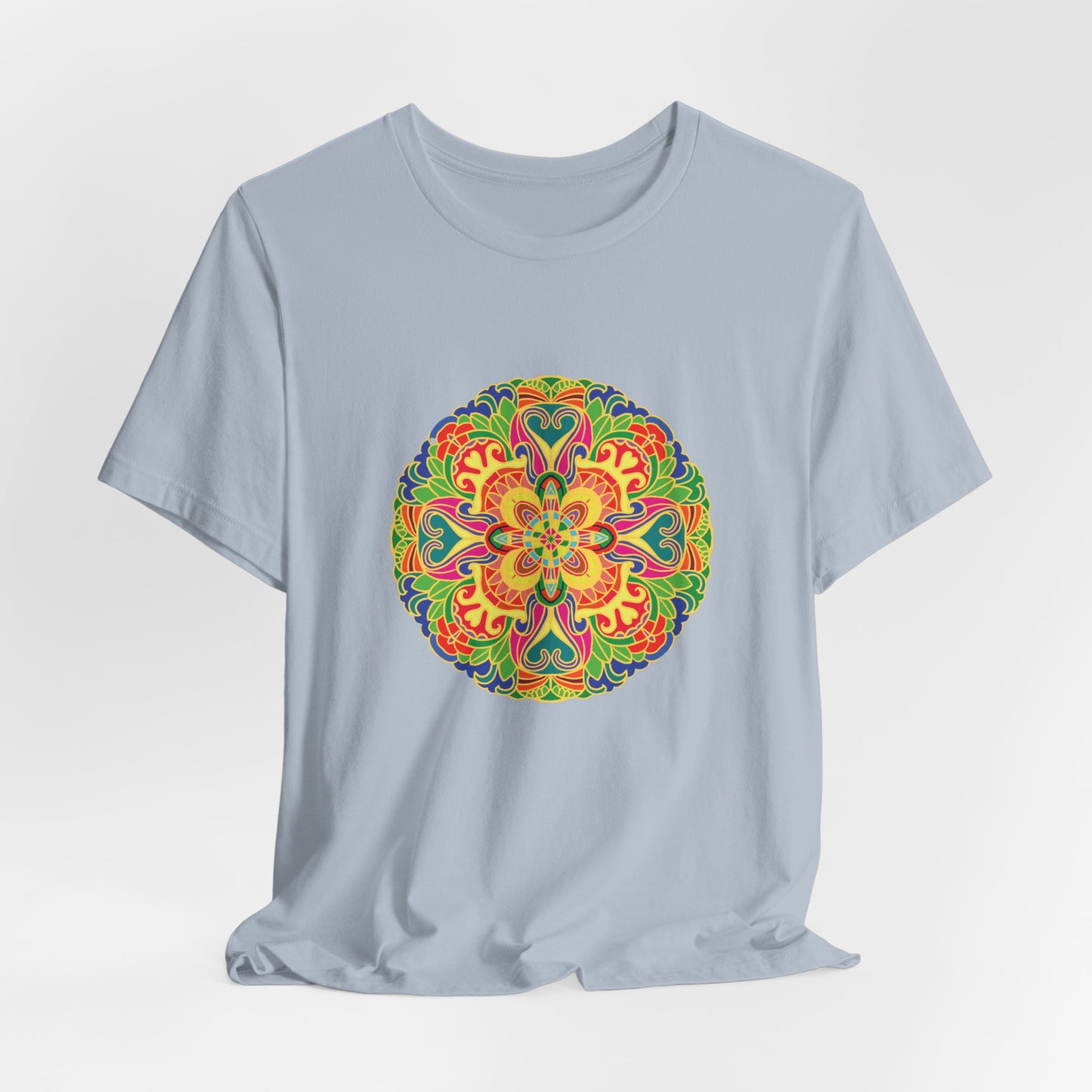 Colorful Mandala T-Shirt | Vibrant Bohemian Art | Meditation & Yoga Tee