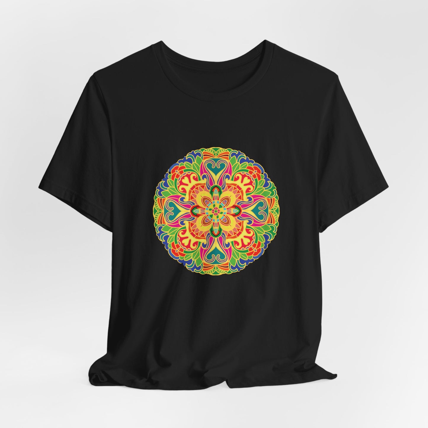 Colorful Mandala T-Shirt | Vibrant Bohemian Art | Meditation & Yoga Tee