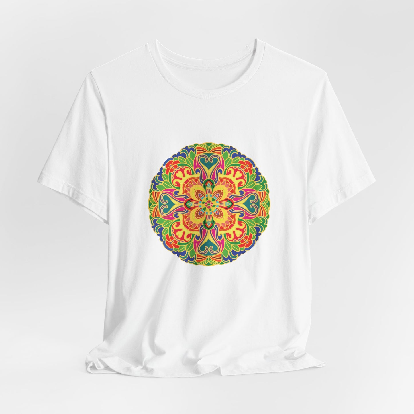 Colorful Mandala T-Shirt | Vibrant Bohemian Art | Meditation & Yoga Tee
