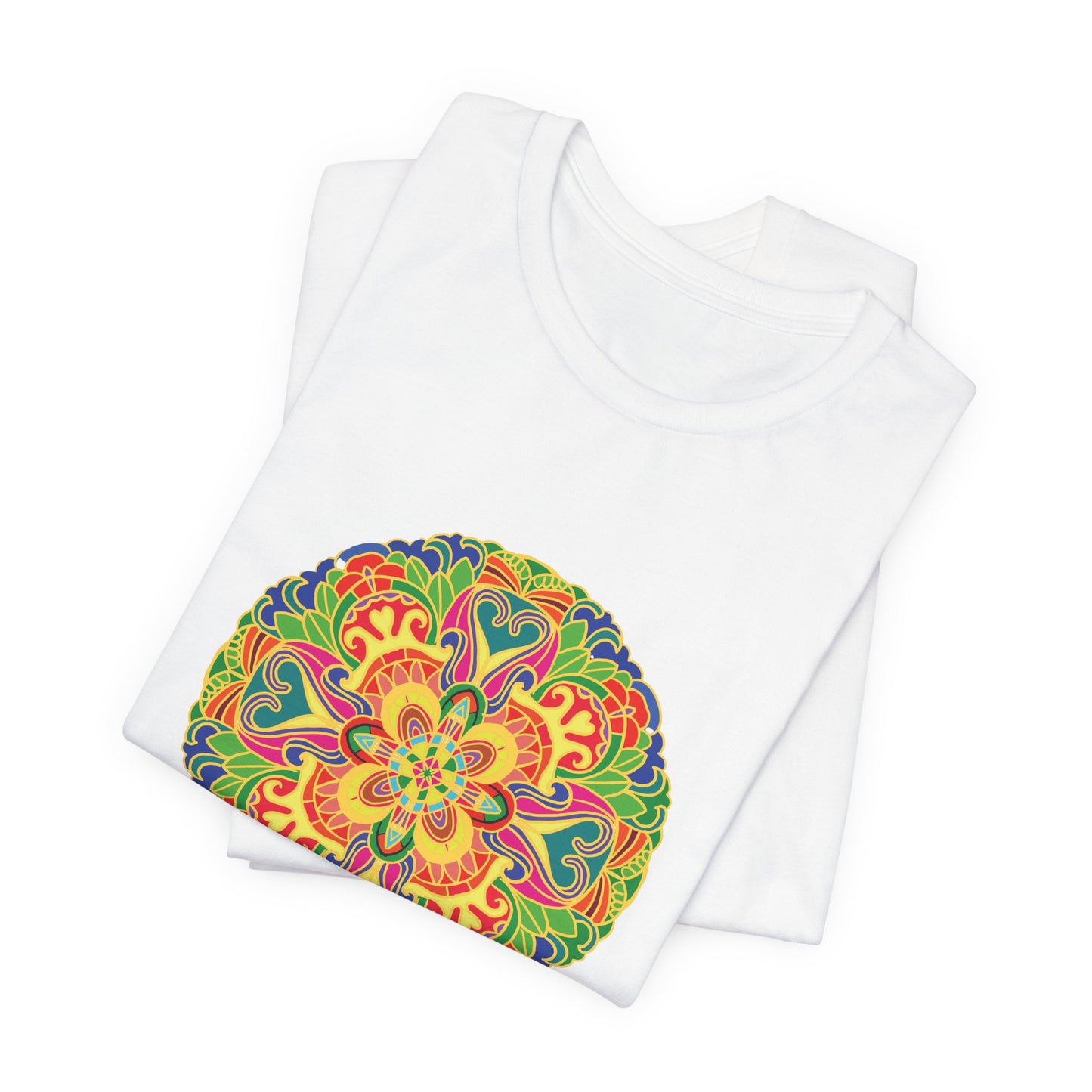 Colorful Mandala T-Shirt | Vibrant Bohemian Art | Meditation & Yoga Tee