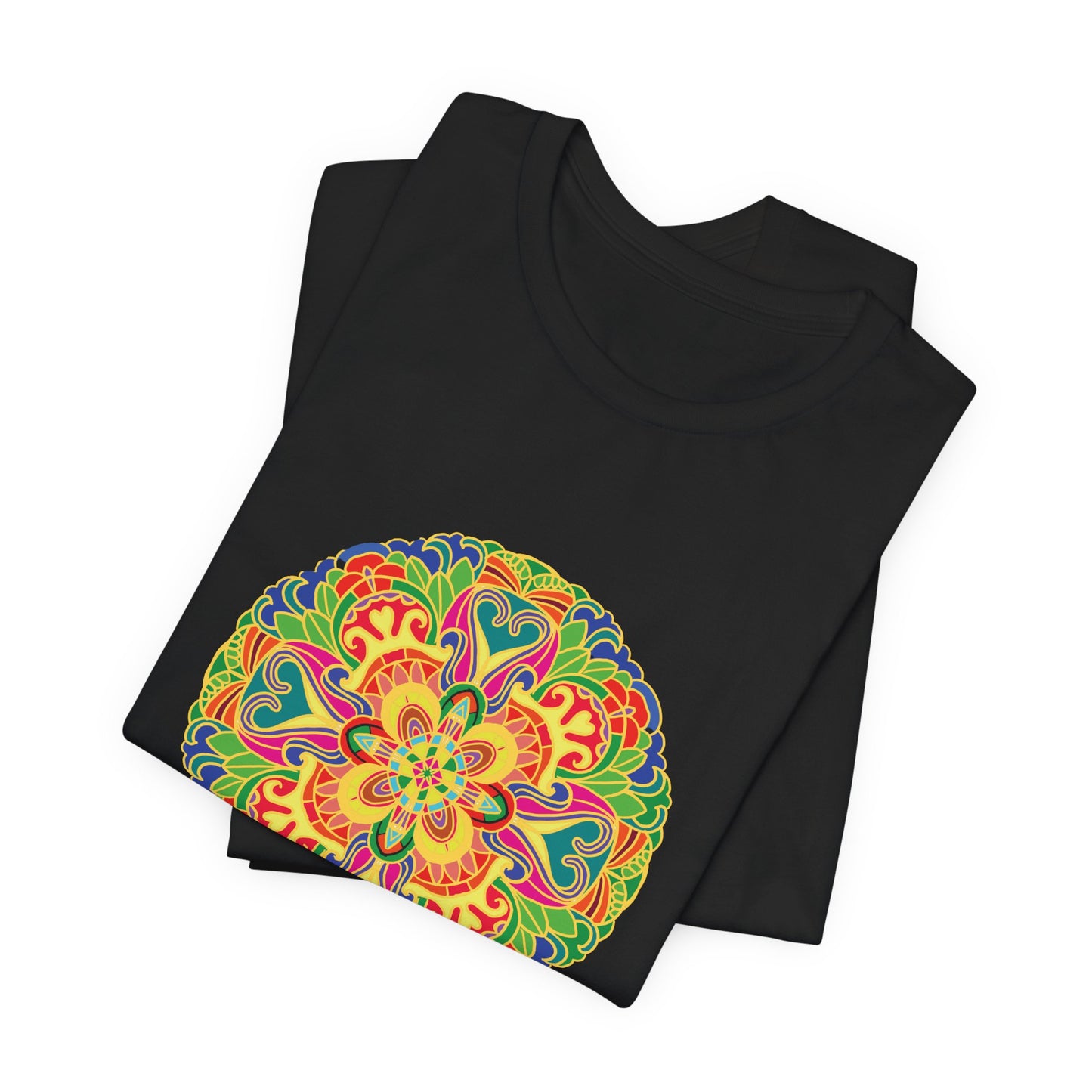 Colorful Mandala T-Shirt | Vibrant Bohemian Art | Meditation & Yoga Tee