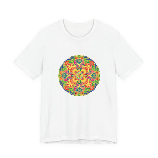 Colorful Mandala T-Shirt | Vibrant Bohemian Art | Meditation & Yoga Tee