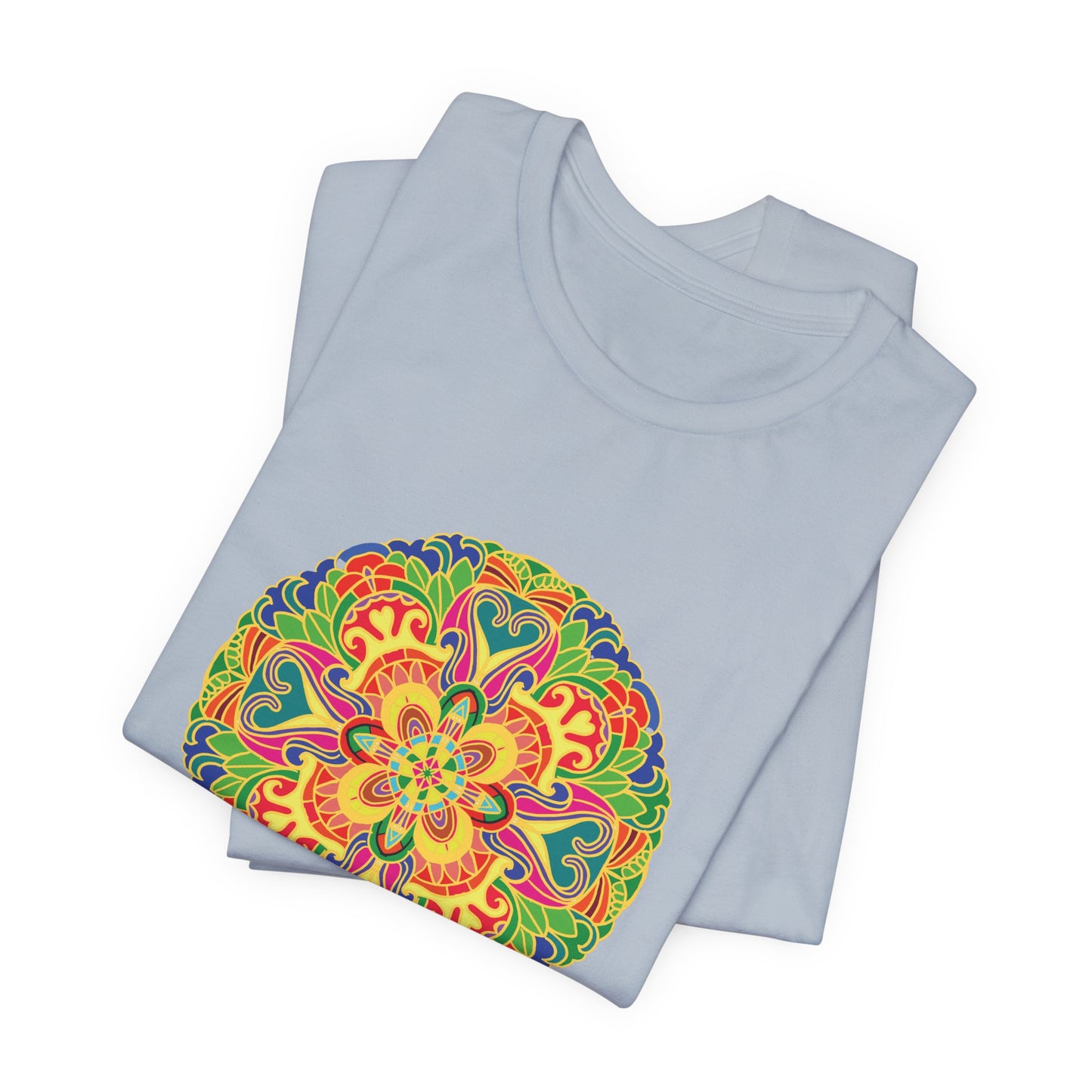Colorful Mandala T-Shirt | Vibrant Bohemian Art | Meditation & Yoga Tee