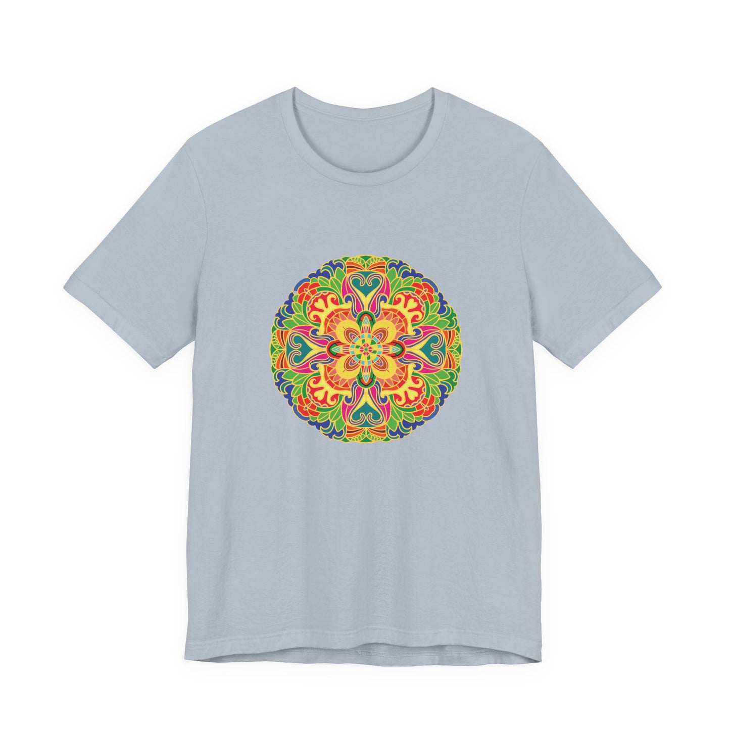 Colorful Mandala T-Shirt | Vibrant Bohemian Art | Meditation & Yoga Tee