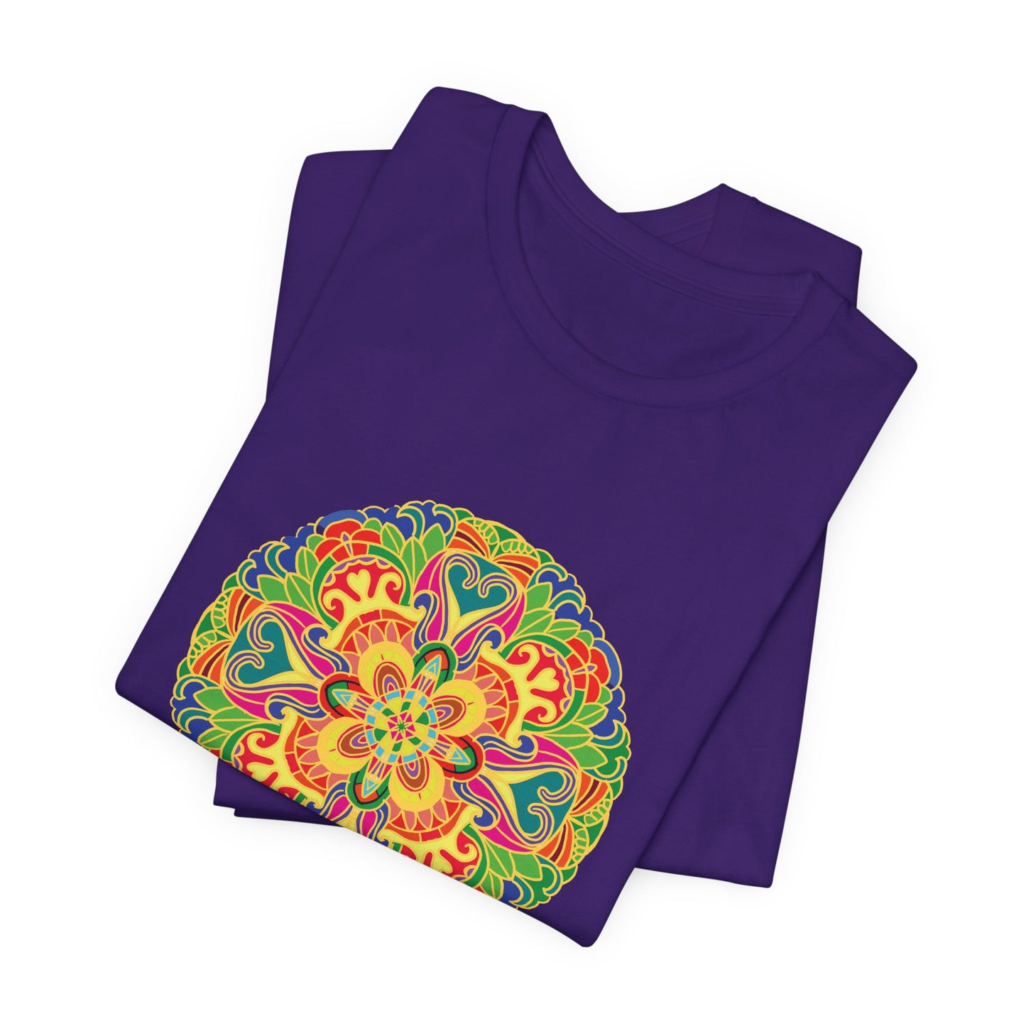 Colorful Mandala T-Shirt | Vibrant Bohemian Art | Meditation & Yoga Tee
