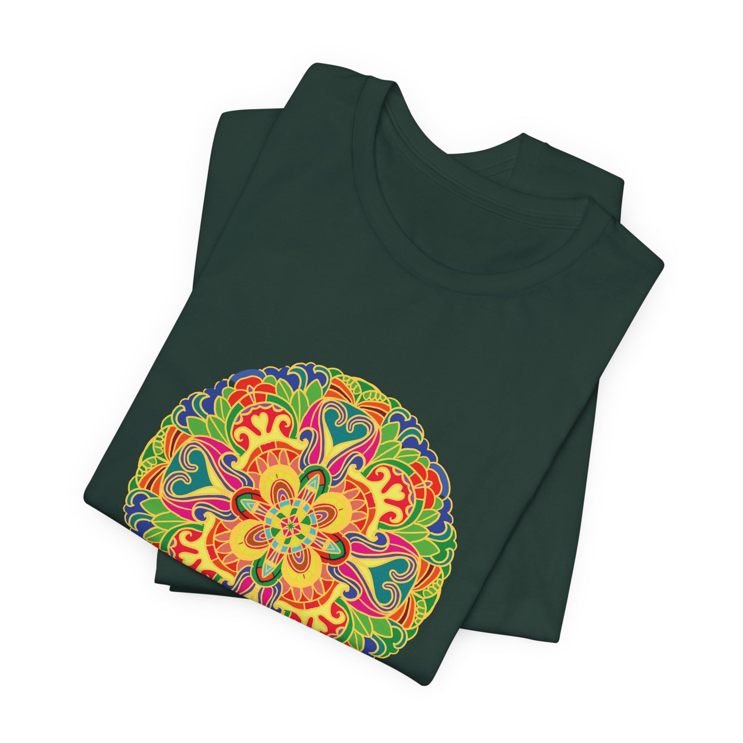 Colorful Mandala T-Shirt | Vibrant Bohemian Art | Meditation & Yoga Tee
