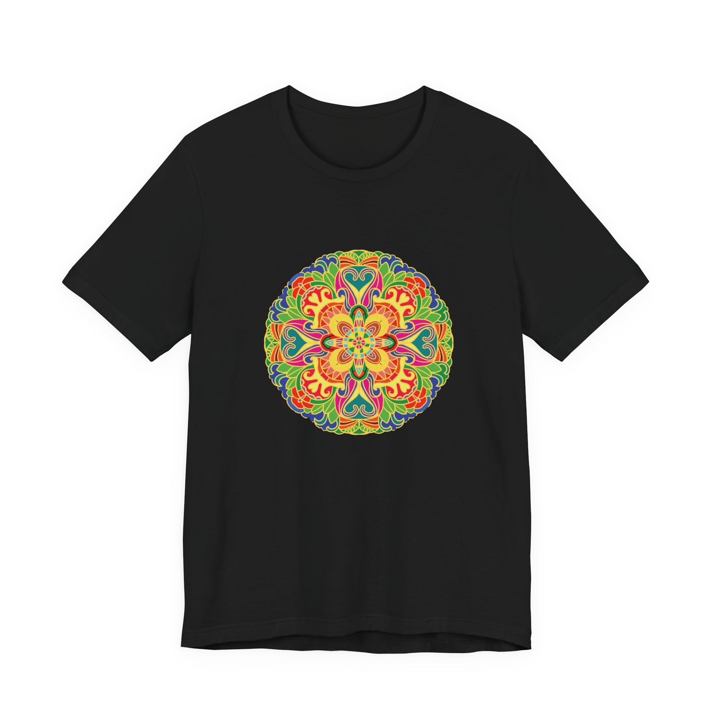 Colorful Mandala T-Shirt | Vibrant Bohemian Art | Meditation & Yoga Tee